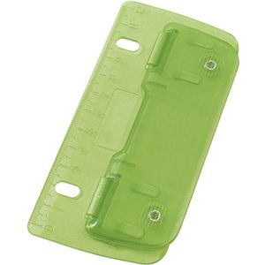 Wedo Taschenlocher 67811, grün, zum Einheften, Kunststoff, 2-fach Lochung