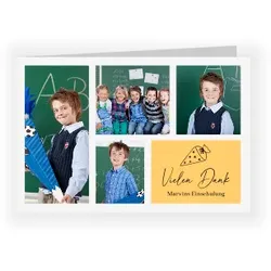 Dankeskarte Einschulung: Bildermosaik