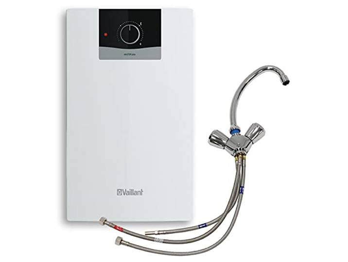 Vaillant eloSTOR VEN 5/7-5 U plus - elektrischer Warmwasserspeicher zur Untertischmontage inkl. Temperier-Armatur - stufenlos einstellbar - energieeffizient, drucklos & frostsicher - 5 l, 230 V