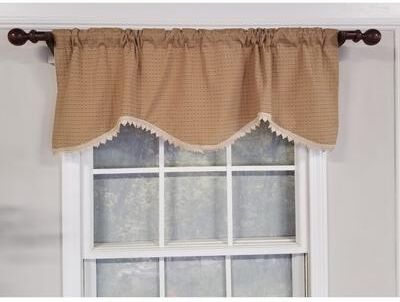 RLF Home Speckled Cornice Window Valance - Tan