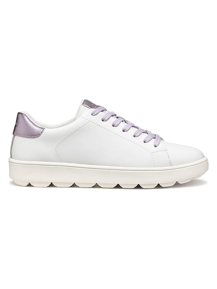 Geox Leder-Sneakers "Spherica Ecub" in Weiß/ Lila - 40