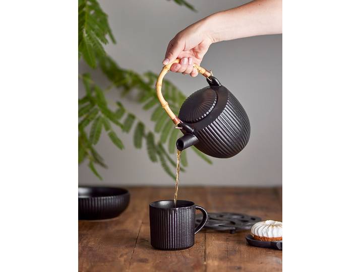 home24 Theepot Neri Ø 13cm zwart