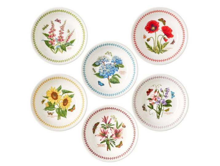 Portmeirion Suppenteller Portmeirion Pasta- & Suppenteller 6er Set Botanic Garden Meadow