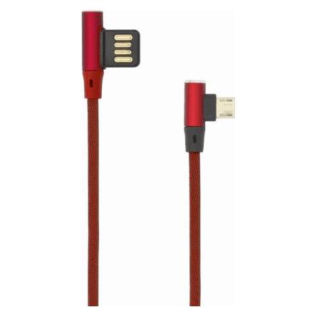 Sbox USB->Micro USB 90 M/M 1.5m USB-MICRO-90R strawberry red (1.50 m, USB 2.0) (USB-MICRO-90R)