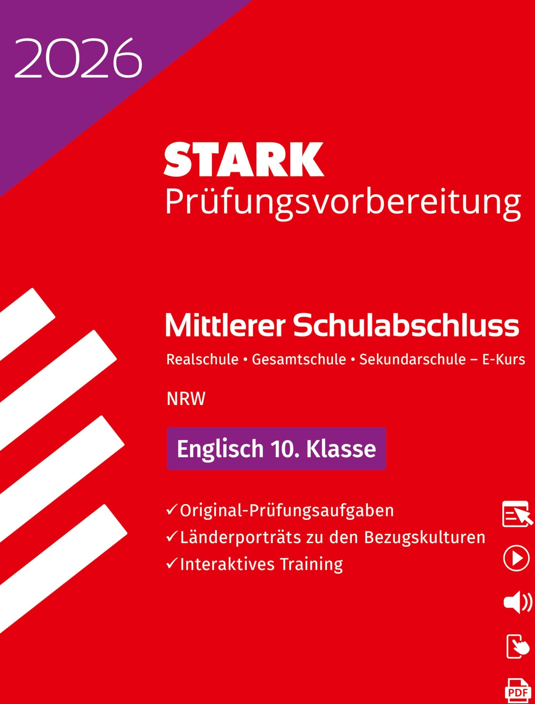 STARK Englisch E-Kurs - Mittlerer Schulabschluss (MSA) 2026 NRW - Prüfungsvorbereitung (Abschlussprüfungen) - Preis vom 13.10.2026 19:28:25 h