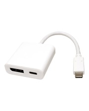 ROLINE Schnittstellenhub USB 3.0 3.1 Gen 1 Type-C Schwarz Display Adapter Typ C DisplayPort v1.2 + PD (12.03.3221)