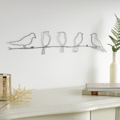 Wandbild ART FOR THE HOME "Vogel", silber (farbe bild(er): silber), B:60cm H:12,5cm T:1cm Ø:1cm, Metall, Bilder, Luxus Metal Art Wanddeko