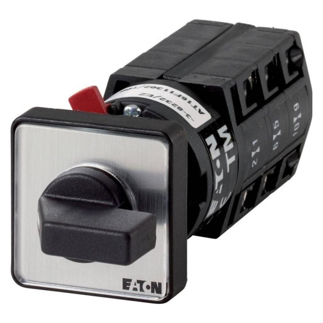 Eaton Stufenschalter, Kontakte: 5, 10 A, Frontschild: 0-5, 30 °, 5 Stufen 30°, rastend, Zentraleinbau (015537)