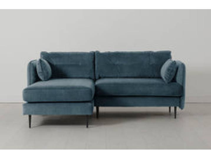 Model 19 Dreisitzer Chaiselongue-Sofa (Links), Wasserblau