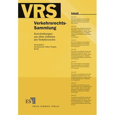 Verkehrsrechts-Sammlung (VRS). Entscheidungen aus allen Gebieten des Verkehrsrechts / Verkehrsrechts-Sammlung (VRS) Band 109, Gebundene Ausgabe von ,
