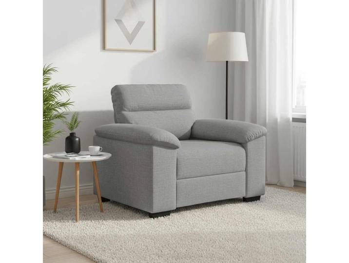 vidaXL Sofa, Sessel Wolkengrau 60 cm Stoff