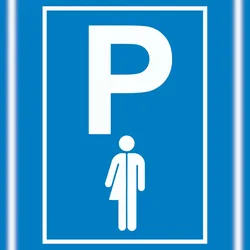 HB-Druck Parkplatz Transgender Schild A0 (841x1189mm)