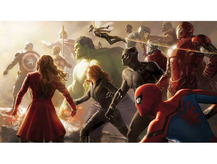 Vliestapete KOMAR Digitaldruck Vlies - Avengers Final Battle - Grösse 500 x 280 cm , bunt, B:500m L:280m, Vlies, Tapeten, Vliestapete, Kinderzimmer
