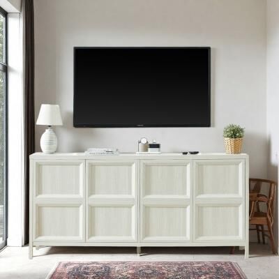 ZWYO HOSIMU "67"" Modern Storage Sideboard Cabinet with Storage Shelves, Soft-close Hinges and Tilt-proof Wall Mount for Living Room, Hallway"