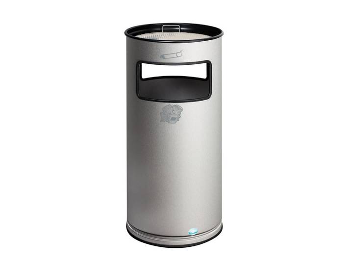 PROREGAL® Aschenbecher Kombiascher Kantenschutz 37,3L 70x32x32 Aschereinsatz Stahlblech