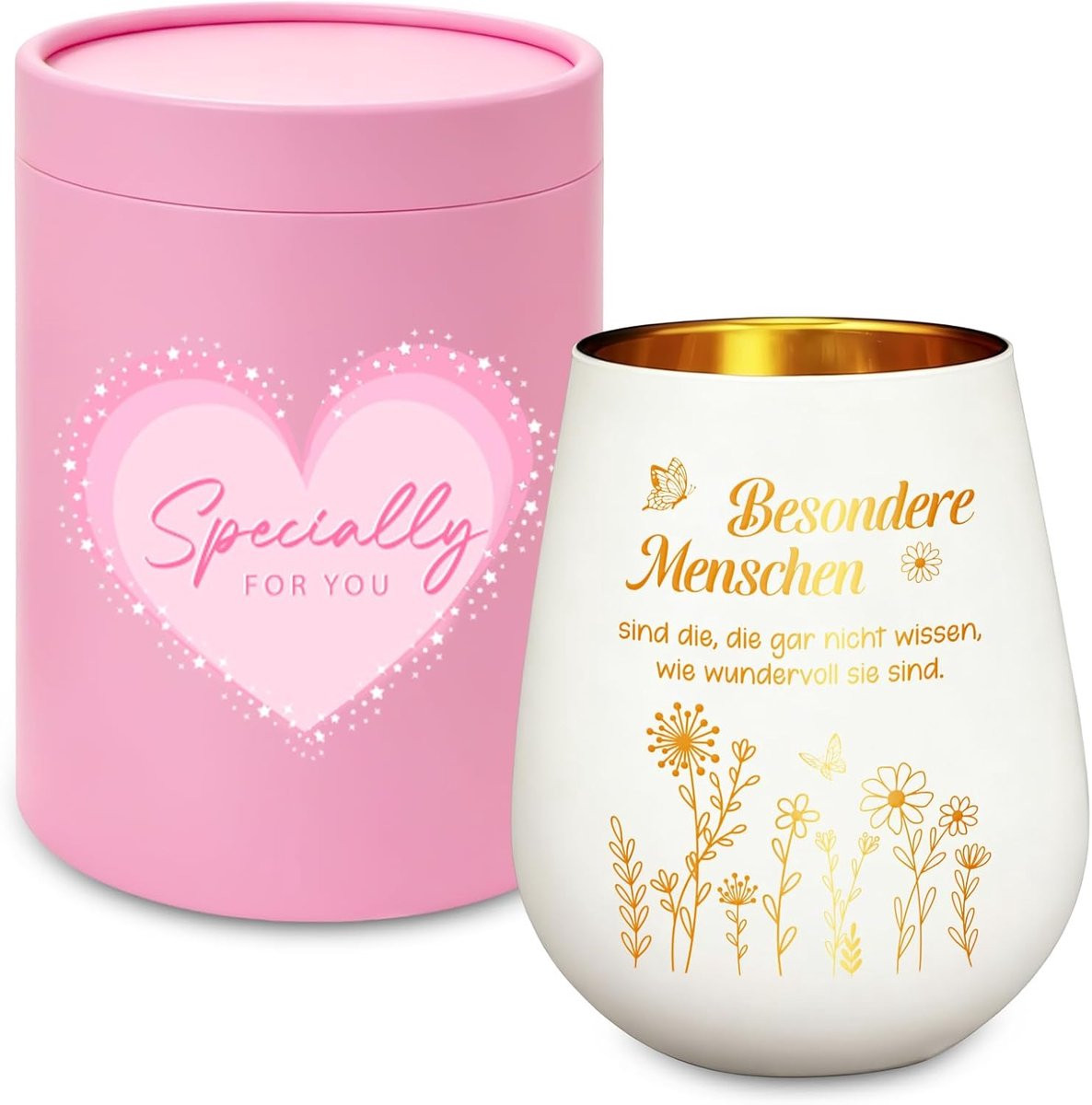 Glas windlicht inclusief geschenkdoos