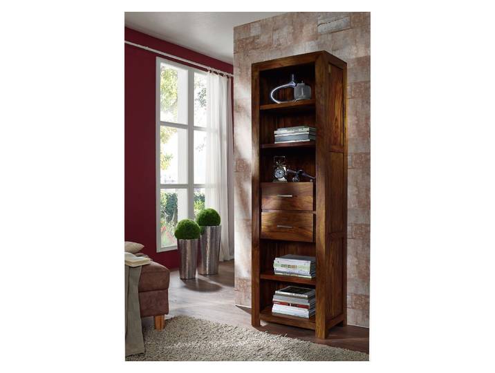 Regal Sheesham 60x40x200 braun lackiert METRO LIFE #111