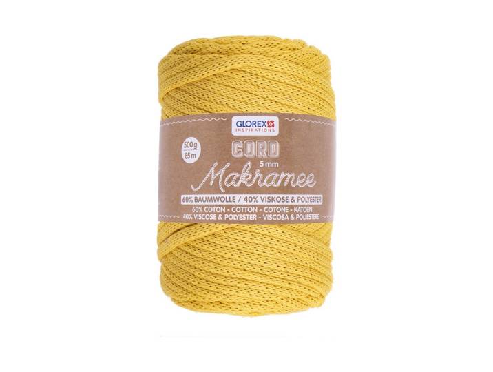 Glorex Makramee-Cord Senfgelb 500 g 5 mm