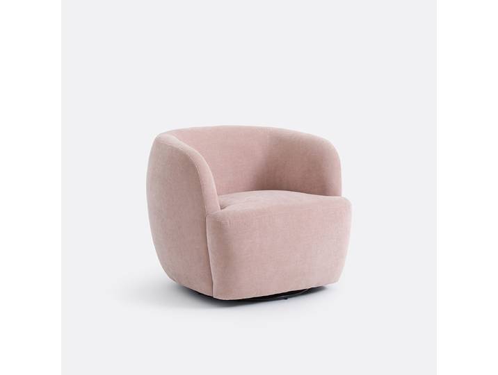 LA REDOUTE Fauteuil compact rotatif, LINETE Rose Clair