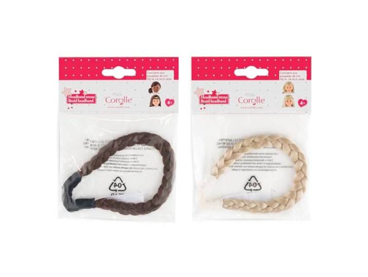 Corolle Ma gevlochten haarband, 2 soorten