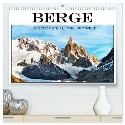 Berge - Die schönsten Gipfel der Welt (hochwertiger Premium Wandkalender 2027 DIN A2 quer), Kunstdruck in Hochglanz