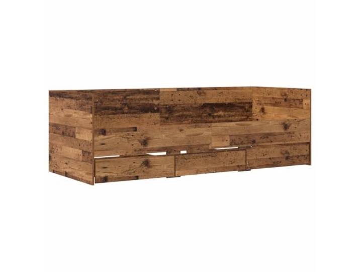 KTHLBRH Daybed mit Schublade und Kopfteil, aus mehrschichtigem Holz Minimalistisches Design, Struktur mit festen Latten, integrierter Behälter, glatte Oberfläche