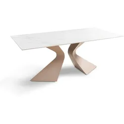 KARE DESIGN Esstisch Gloria 200 x 100 cm Steinzeug Weiß