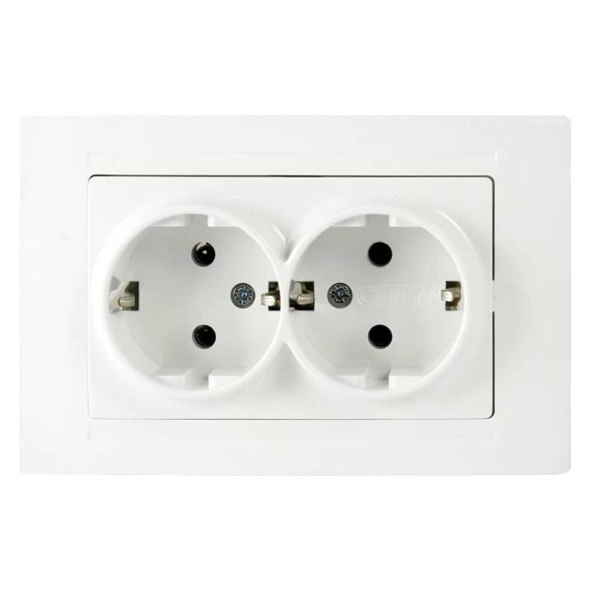 Gunsan Moderna 2-fach Steckdose Unterputz Komplett Weiss (31793601)