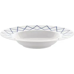 La Bella Tavola Tiefer Teller 23 cm, mit blauem Muster