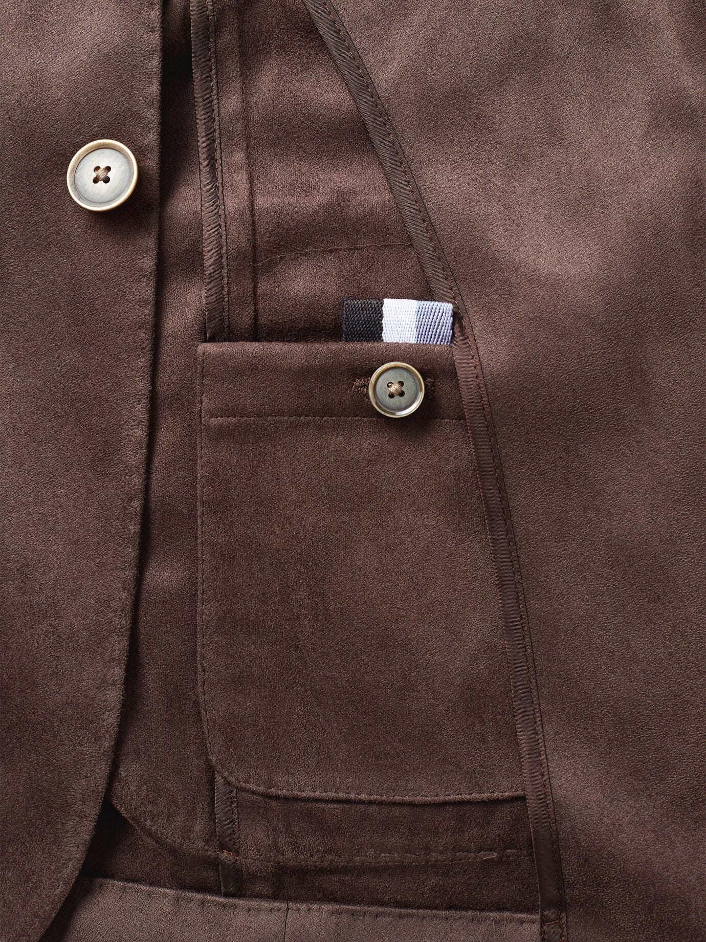Walbusch Sakko aus Microvelours, Regular Fit, Farbe Braun, 28, elastisches Microvelours klassisch schlichter Schnitt Herren