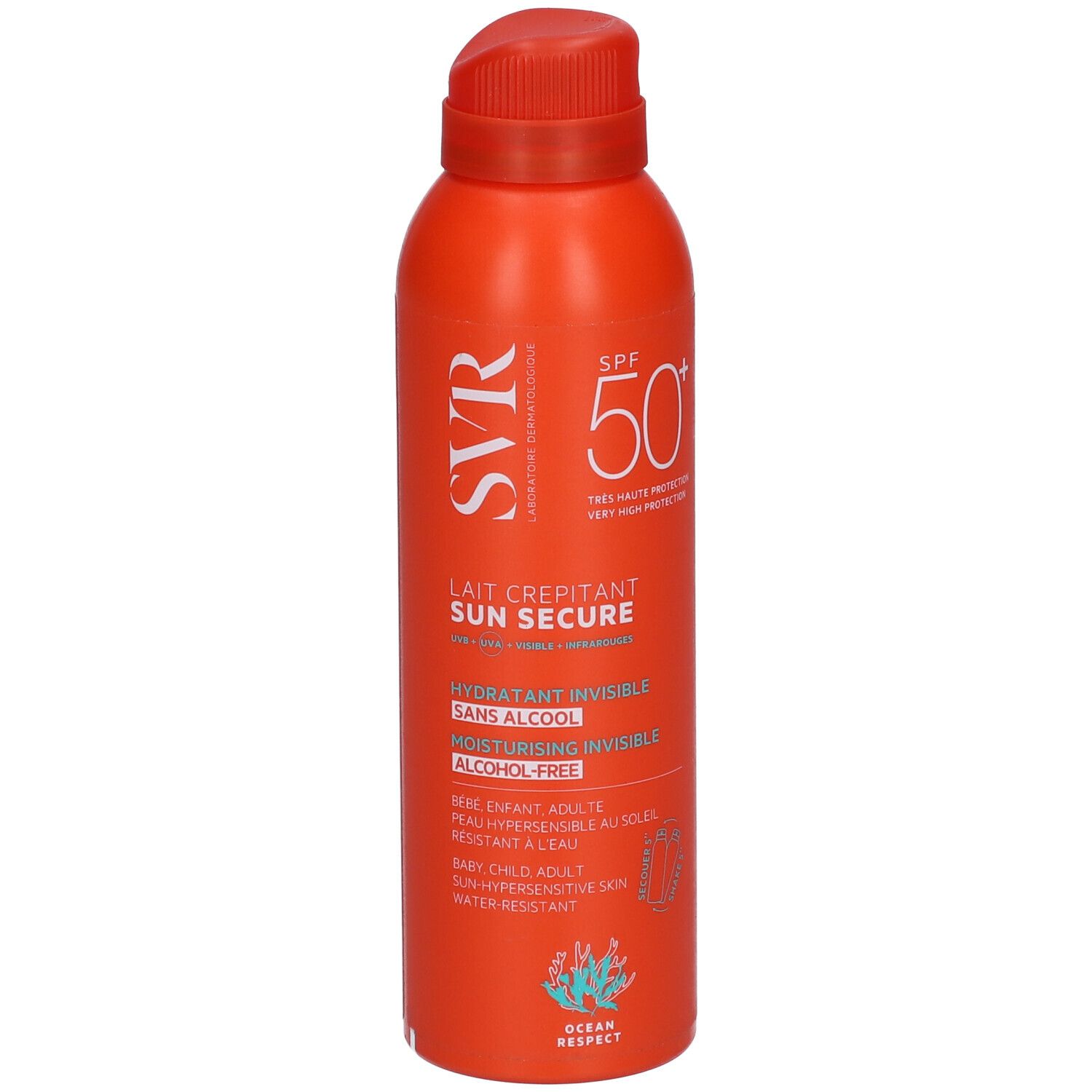 SVR Sun Secure Knisperende Melk Spray Spf50+ 200 ml
