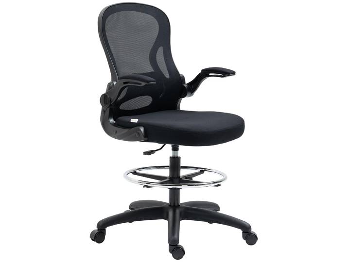 Vinsetto Zeichenstuhl, Höhenverstellbarer Bürostuhl, Ergonomischer Drehstuhl