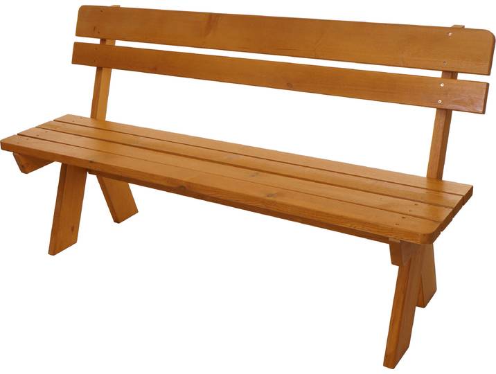 Gartenbank HWC-L66, Sitzbank Holzbank Parkbank, Gastronomie-Qualität, Massiv-Holz 148cm honigfarben