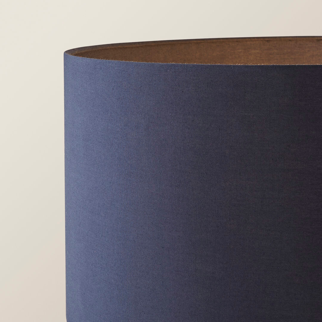 Latitude Run Misner 155cm Camden Tripod Floor Lamp with Large Reni Shade Black/Navy 153cm H X 62cm W X 62cm D