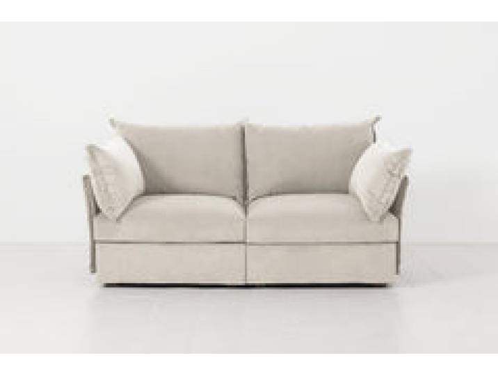 Zweisitzer-Sofa Model 06, Knochenweiß