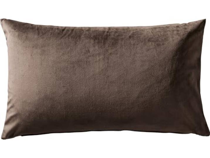 REDBEST Kissenhülle Kingsville Nicky-Velours Uni braun Größe 30x50 cm - samtig-weicher Stoff, sanft zur Haut und warm im Griff