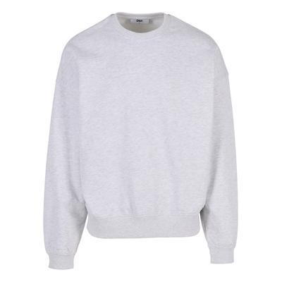 Rundhalspullover DEF "DEF DEF CREW Oversize Pullover", Herren, Gr. XL, graumelange, 80% Baumwolle, 20% Polyester, mehrfarbig, oversize, Rundhals, Pullover Rundhalspullover