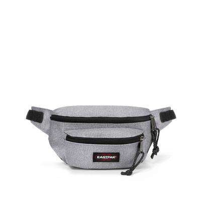 Bauchtasche EASTPAK "DOGGY BAG", Damen, Gr. B/H/T: 27cm x 18cm x 9cm, grau, Polyamid, Taschen, Umhängetasche, Crossboday Bag mit Zwei-Wege Reißverschluss