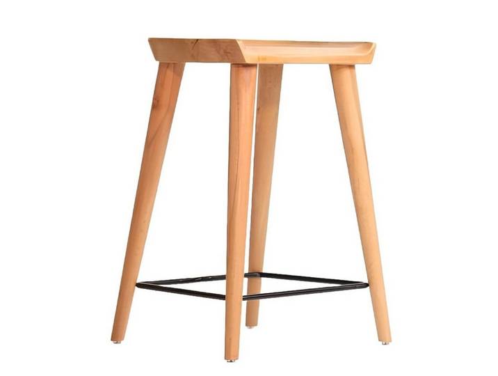 Xlmoebel Barhocker Massiver Holz Barhocker mit zeitlosem Design und bequemer Sitzfläche (Barhocker), Hergestellt in Europa