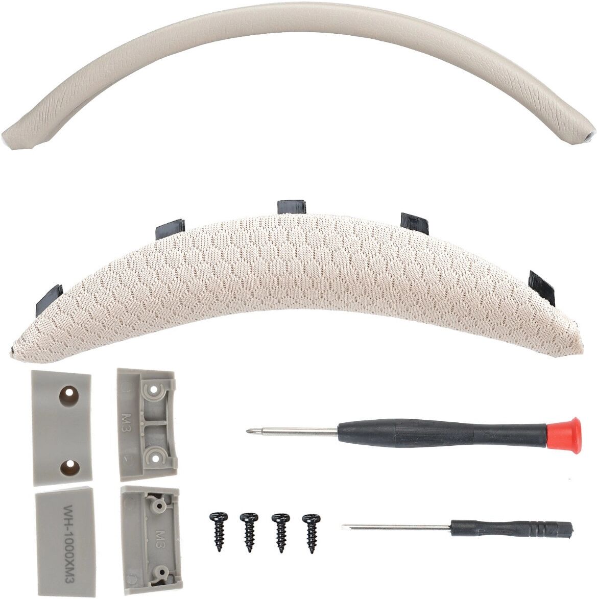 INF Kopfbandpolster kompatibel mit Sony WH-1000XM3 – Mesh-Gewebe, Memory-Schaum, Clip-On-Polster Gold
