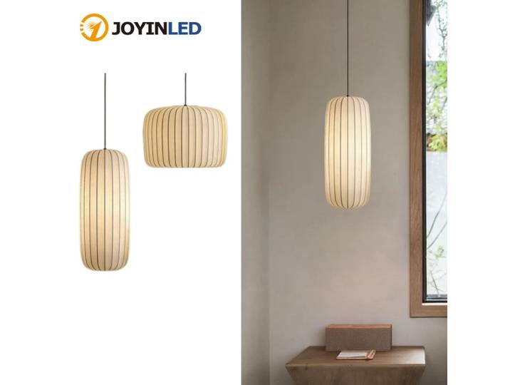 Lustre moderne japonais Wabi Sabi en soie E27, lampe design nordique pour la décoration de la maison, salon, salle à manger, chambre à coucher, B&B, loft, luminaires suspendus