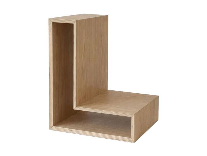 Maze Étagère murale L-shelf Chêne, 30×38×29 cm