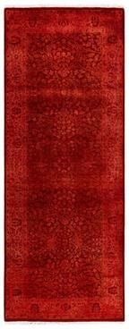 Overton "Contemporary Overdyed Wool Hand Knotted Runner - 3' 0"" x 8' 3"""