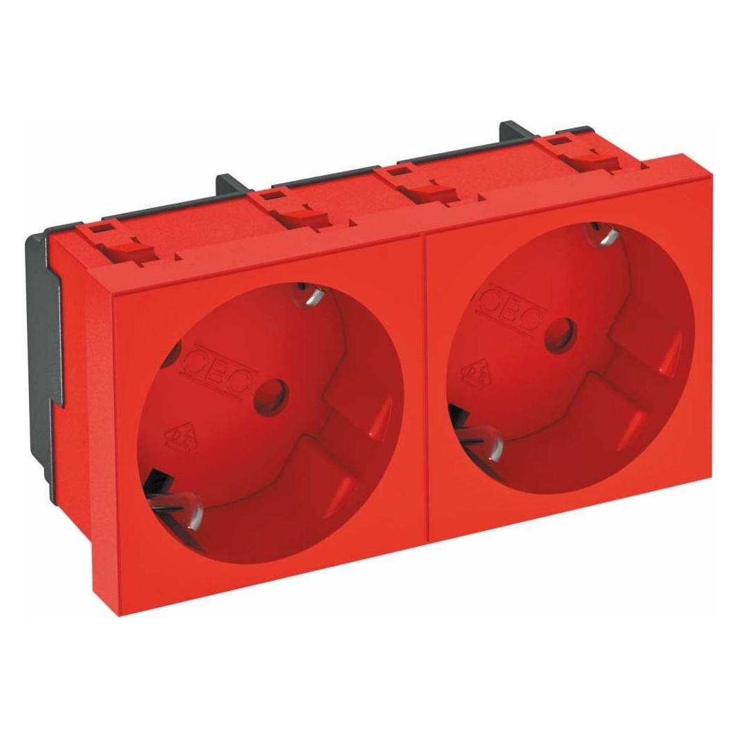 OBO Bettermann Steckdose STD-D3 SRO2 33° 2fach signalrot (6120108)
