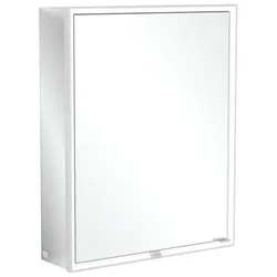 Villeroy & Boch My View Now Aufputz-Spiegelschrank, eine Tür, Anschlag links, mit integrierter Beleuchtung, mit Ein-/Ausschalter, Smart Home fähig, 600x750x168mm, A4576L00