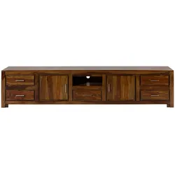 TV-Board Sheesham 260x50x56 braun lackiert METRO LIFE #138