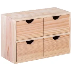 MUEBLEAR - Miniblock 4 Schubladen aus Kiefernholz 32x14x21,5cm