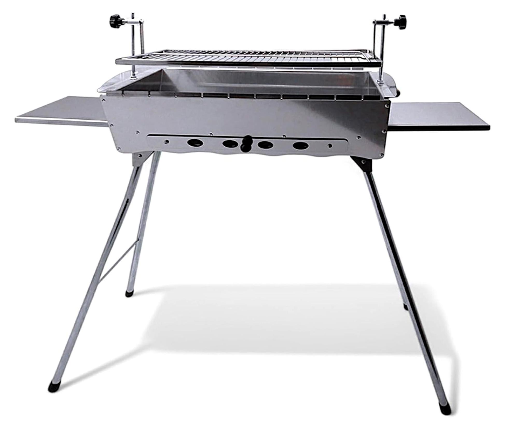 Mangal Edelstahl Astana 2 mm rostfrei Schaschlik Grill Rost verstellbar