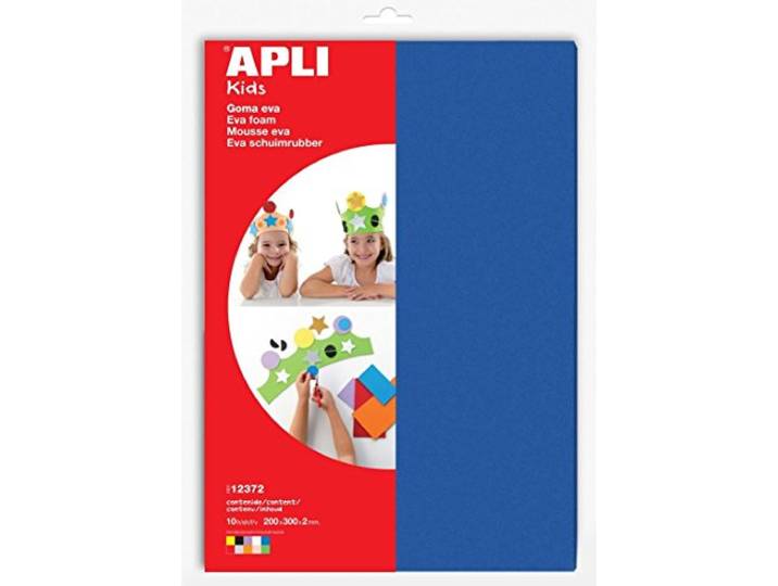 APLI Kids 12372 — Meerkleurig EVA-schuim A4 10 vellen