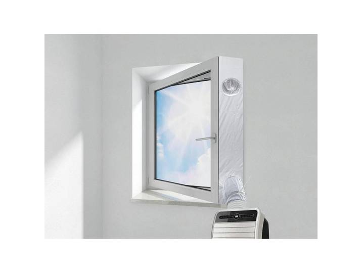 Fensterabdichtung für mobile Klimageräte 400 cm, Weiß, 400x1x60 cm, Heimtextilien, Vorhänge, Fertigvorhänge, Fertigstore